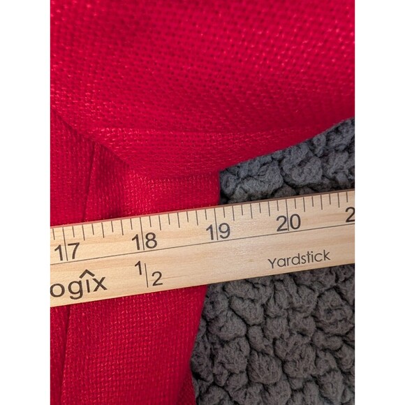 Talbots Blazer Women Sz 10 Petite Red Irish Linen 3 Button Red Career Pockets - Picture 10 of 11